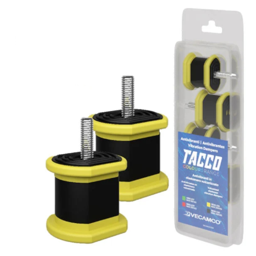 Antivibranti tacco giallo per macchine fino a 200 kg confezione 4 pz
