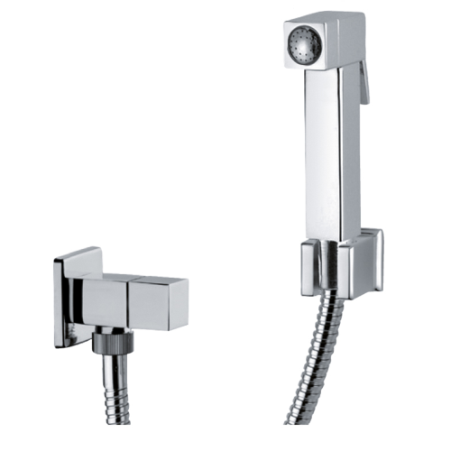 Kit shut off quadro con flessibile antitorsione 120cm, rubinetto e supporto