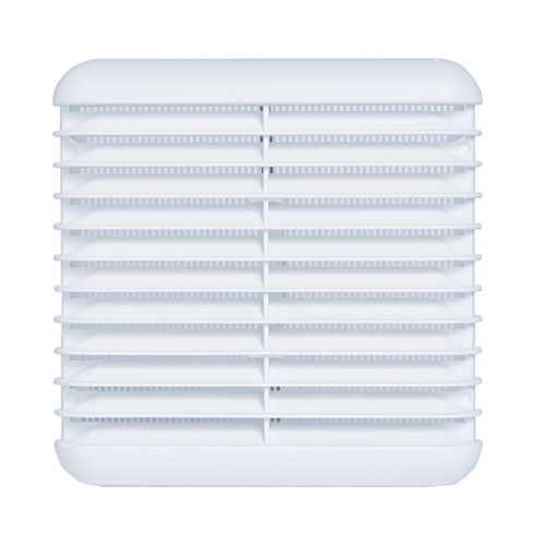 Griglie con rete quadrate da incasso in materiale termoplastico con telaio col.bianco