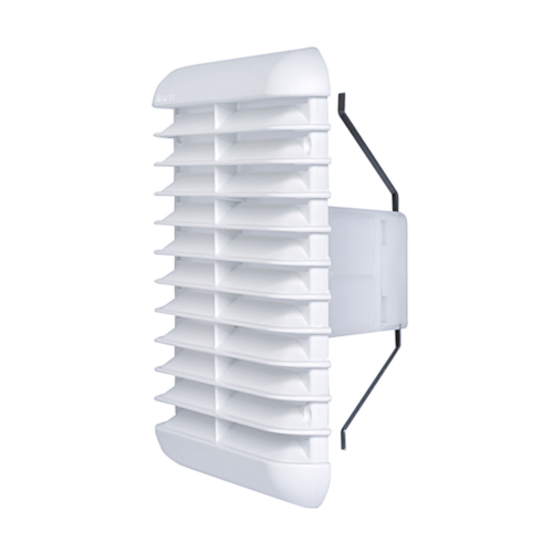 Griglie col. bianco quadrate universali in materiale termoplastico con molle reclinabili a 90°