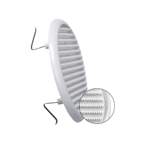 Griglie tonde universali in materiale termoplastico bianco ecoair