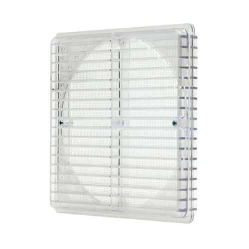 Coppia di griglie in materiale termoplastico trasparente quadrato per finestra 240×240 ø220 Vecamco 9799-070    
