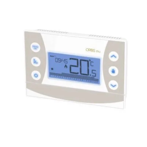 Cronotermostato digitale da parete con comandi touch sensitive settimanale Eku OB326400 bianco